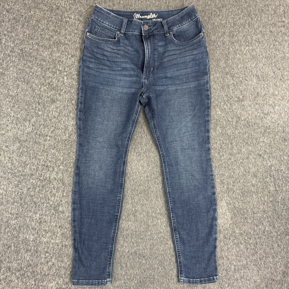 Wrangler‎ Skinny Jeans Women's Size 11x28 Medium Wash Stretch Denim Mid Rise